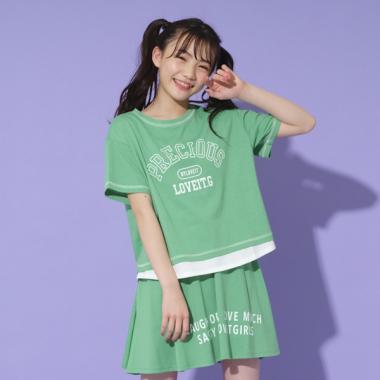 レイヤード風半袖Tシャツ