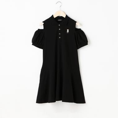 肩あきポロワンピース(120cm ブルー): ジュニア - ナルミヤ オンライン 
