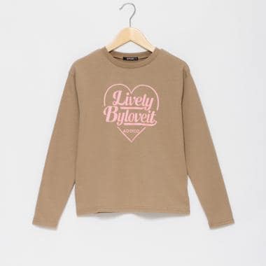 【WEB限定】ハートプリント長袖Tシャツ