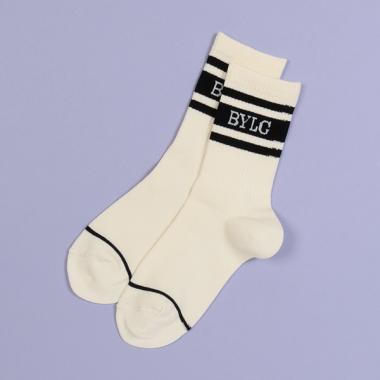 BYLGロゴクルーソックス【日本製】