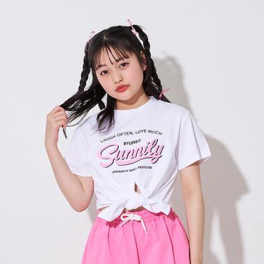 裾結び半袖Tシャツ(120cm オフ ホワイト): ジュニア - ナルミヤ