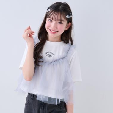 【ニコプチ掲載】チュールキャミつきTシャツ