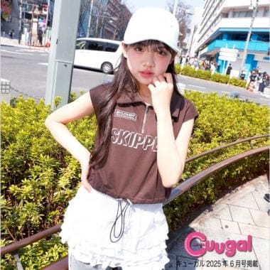 ハーフジップ半袖Tシャツ