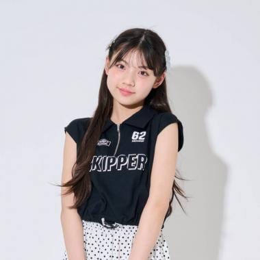 【Cuugal掲載】ハーフジップ半袖Ｔシャツ