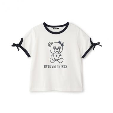 ラビ子袖あきリボンTシャツ