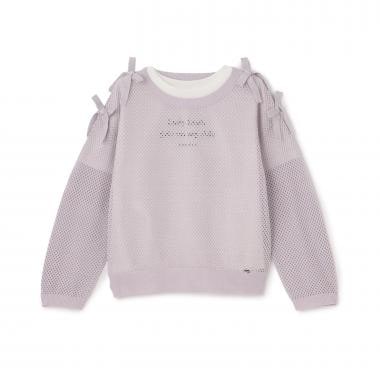 ☆彡ラメメッシュニット＆半袖Tシャツセット