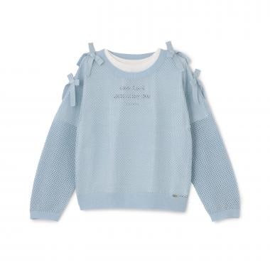 ☆彡ラメメッシュニット＆半袖Tシャツセット