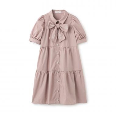 ☆彡リボンつきティアードワンピース