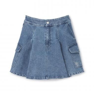 ☆彡デニムカーゴスカート（スパッツつき）