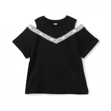 ☆彡肩あきリブTシャツ