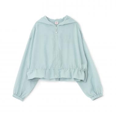 ☆彡【接触冷感・UVカット】シアーショートパーカ