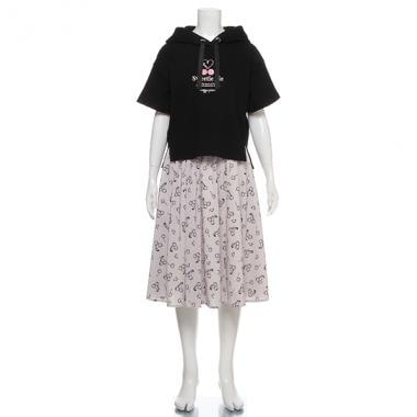 チェリーパーカー×フレアスカートセット