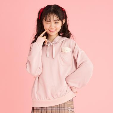 E hyphen world gallery - ネコ耳パーカー ふわふわファー