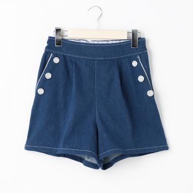 サイドボタンショートパンツ