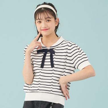 MIU MIU セーラー襟 半袖ニット MIU MIU - ミュウミュウ MIU MIU ニットの通販 by KOMEHYO