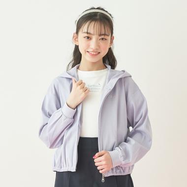 【新品同様】メゾピアノ 3way パーカーコート　取り外し　ロゴ　140 新品同様】メゾピアノ 3way パーカーコート 取り外し ロゴ 140