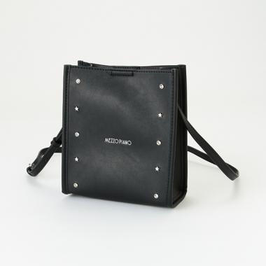 驚きの価格 スタッズスクウェアショルダー(F 黒): ジュニア - ナルミヤ ルームウェア・パジャマ