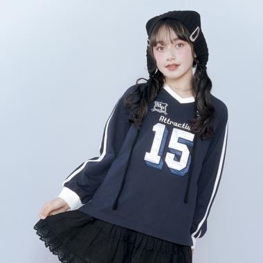 ナンバリング長袖Tシャツ