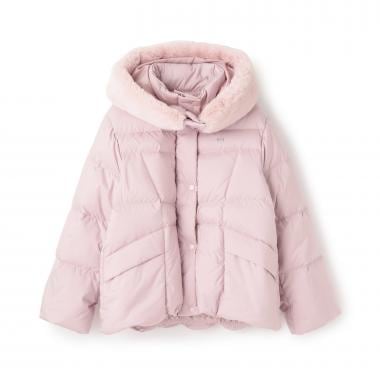 【撥水】暖かファーフーディリサイクルダウンブルゾン