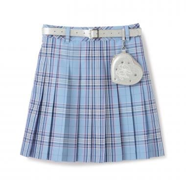 ラメベルトつきプリーツスカート