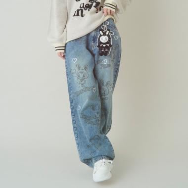 【予約/2026年1月下旬～2月中旬入荷予定】【WEB限定】復刻ART♪ベリエちゃんキラキラデニムパンツ