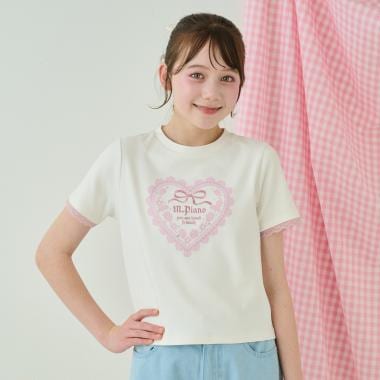トリムレース半袖Tシャツ