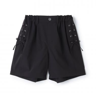 レースアップリボンショートパンツ