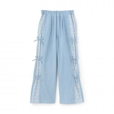 サイドレース×リボンイージーパンツ