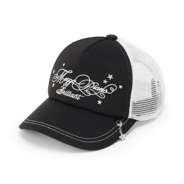 【冷感】STARチャームつきキラキラメッシュキャップ