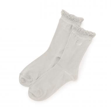 ラメ＆ロゴ刺しゅうソックス