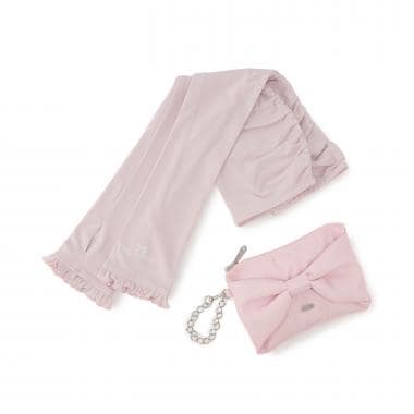 【UVカット・接触冷感】リボンポーチつきアームカバー