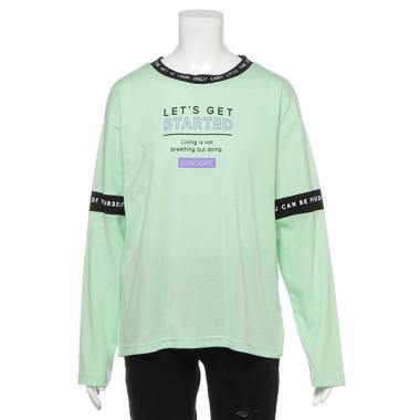 ロゴリブ衿Tシャツ