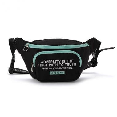 ロゴ刺しゅうウエストバッグ