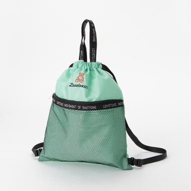 ワンポイント刺しゅうナップサック