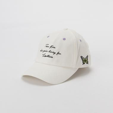 蝶ワッペンロゴローキャップ