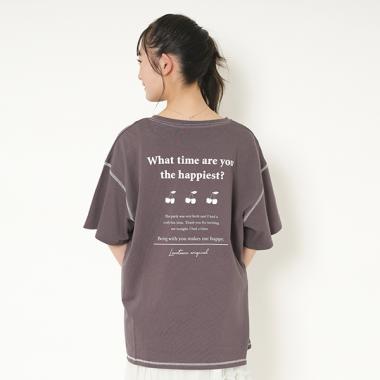 配色ステッチ半袖Tシャツ