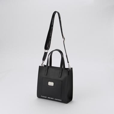 ロゴショルダーつきトートバッグ(F 黒): ジュニア - ナルミヤ