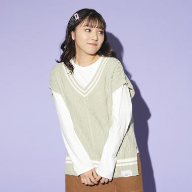 The BarnnetストライプTシャツ長袖トップスthe barnnet PENNEYS/ペニーズ 別注 THE FOX ロゴ ワッペン刺繍ワンポイント