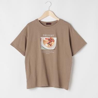 フロントフォトプリント半袖Tシャツ