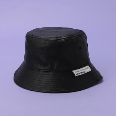 合皮バケットハット