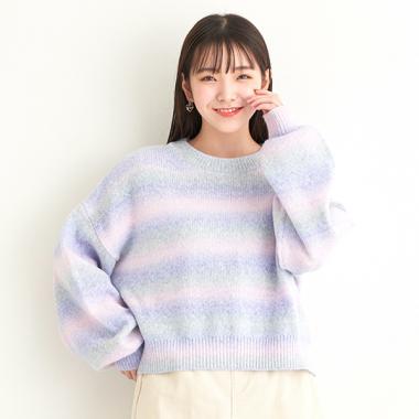 入手困難♪【LV】ミニ グラデーション ブルー スティーマー グラデーションニットプルオーバー(S(140) マルチ): ジュニア