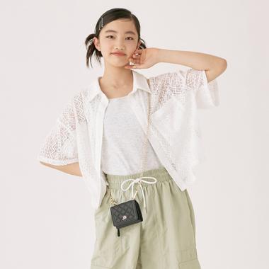 レースシャツインナーSET(S(140) 白): ジュニア - ナルミヤ