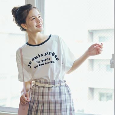 接触冷感 フレンチロゴ半T
