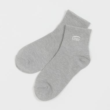 GLOGANG 靴下 ロゴストライプソックス ブラック 関税込 GLOBAL WORK 靴下 らくごこちフィットソックス/ミドル/180594