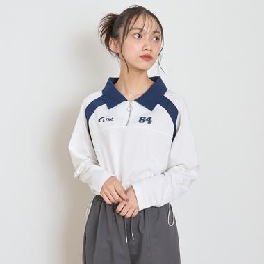 【LTXC】ハーフジップドロスト長袖Tシャツ