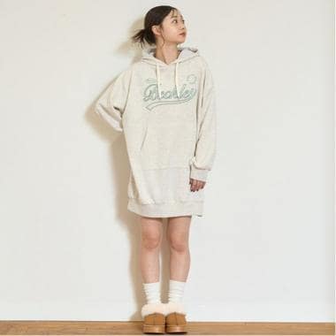 【LTXC】【GOODPRICE】立体刺しゅうパーカワンピース
