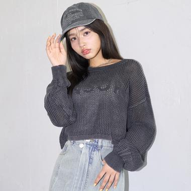 【LTXC】ピグメントメッシュニット
