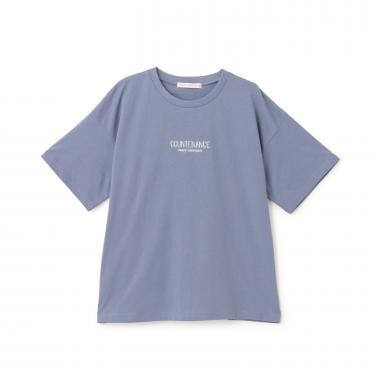 【7days】バックガールイラスト半袖Tシャツ