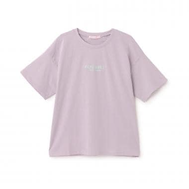 【7days】バックガールイラスト半袖Tシャツ