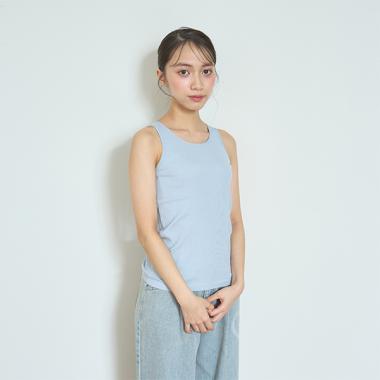 【ベーシック】カップつきテレコタンクトップ